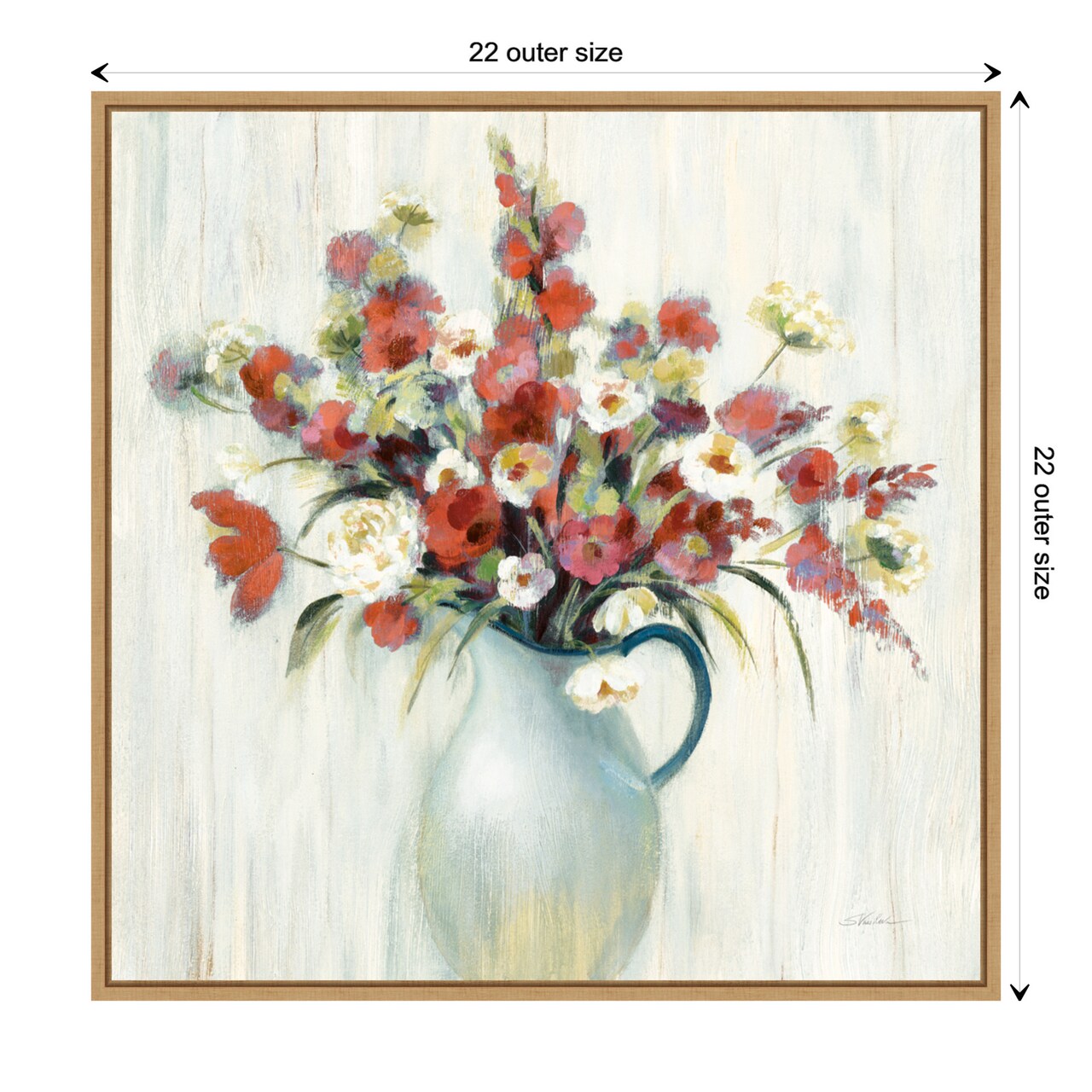 Coastal Bouquet Autumn by Silvia Vassileva Canvas Wall Art Print Framed
